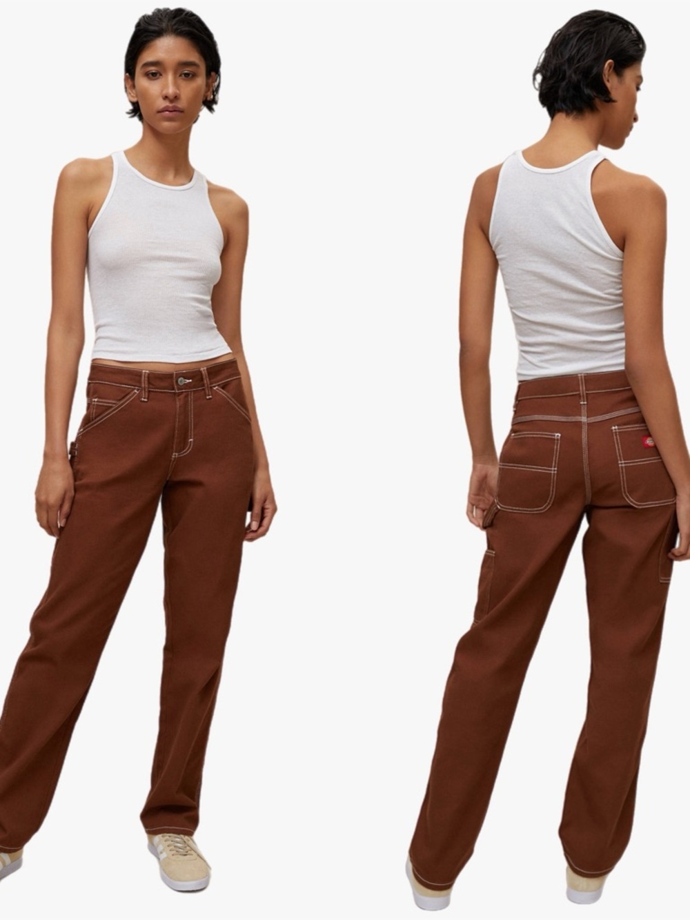 Urban Outfitters Dickies Relaxed Fit Carpenter Pants Rust Brown Women’s Sz 27